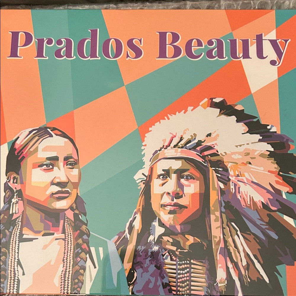 Prados Beauty 30 Shades Colorful Eyeshadow Palette Native Portrait Art Print
